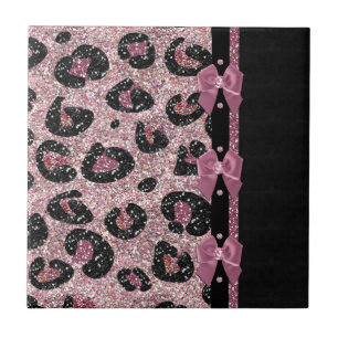 Laços de Fita Estampa de Leopardo Rosa RAB Rockabi