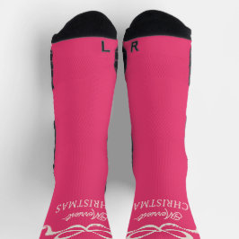 Laços Rosa de Natal Modernos Retrô Feriado