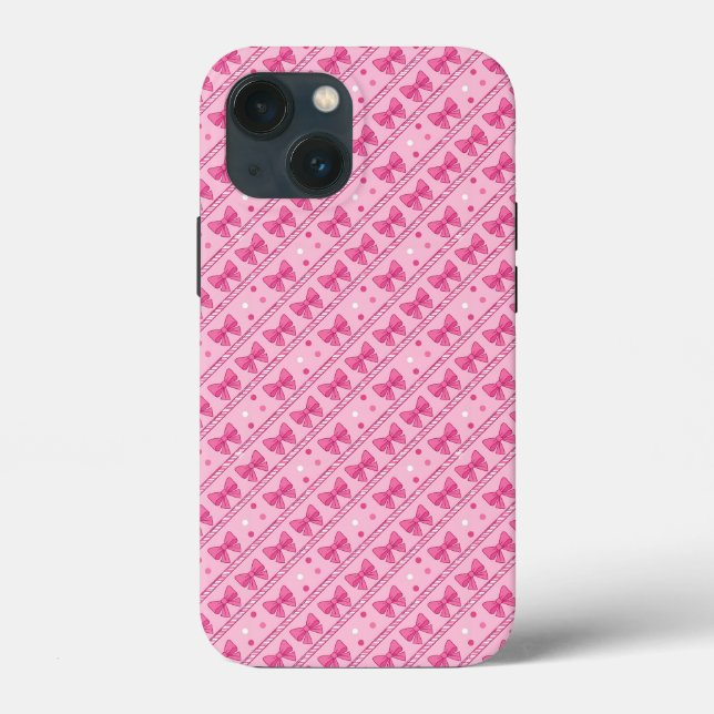 Laços Rosa Geométricos Bolinhas Coquette (Verso)