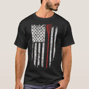 Lacrosse American Flag Men Oferece Camisetas
