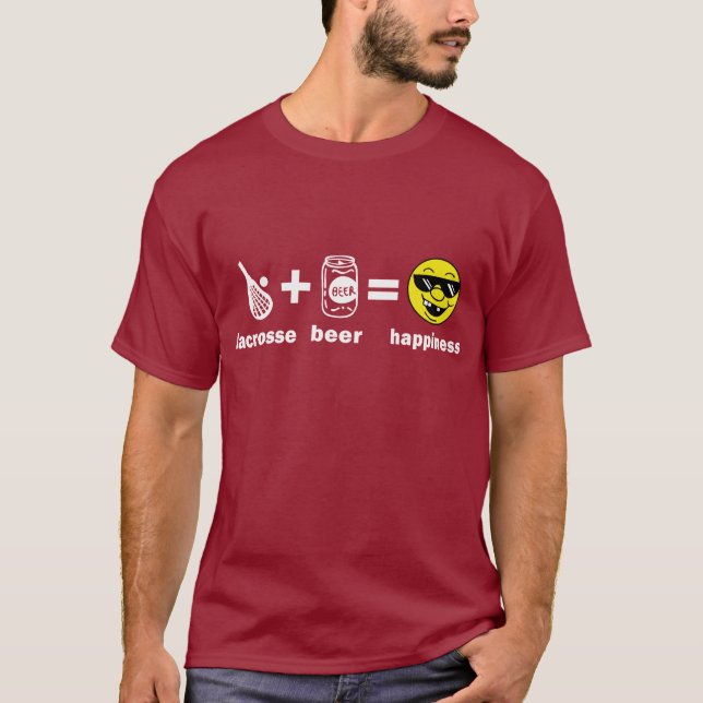 Lacrosse das camisetas engraçadas + Cerveja = (Frente)
