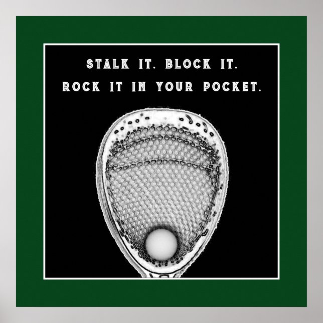 Lacrosse Goalie Motivational Poster (Frente)