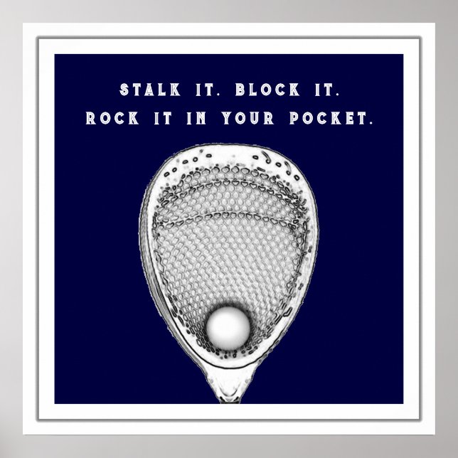 Lacrosse Goalie Poster (Frente)