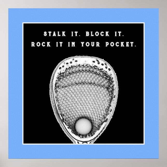 Lacrosse Goalie Poster (Frente)