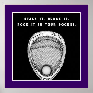 Lacrosse Goalie Purple Poster