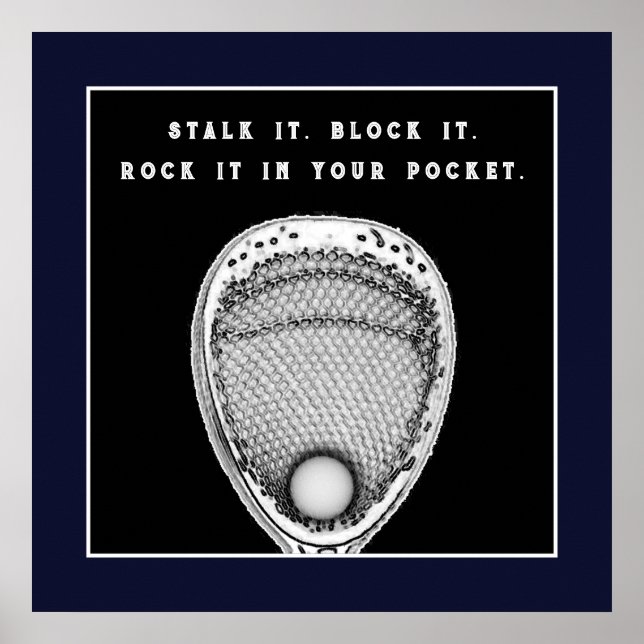 Lacrosse Goalie Quote Poster (Frente)