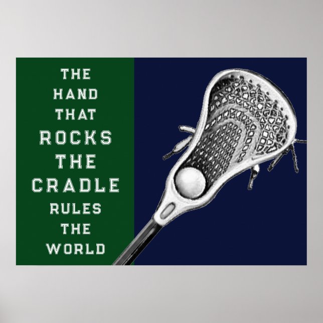 Lacrosse Motivational Sports Poster (Frente)