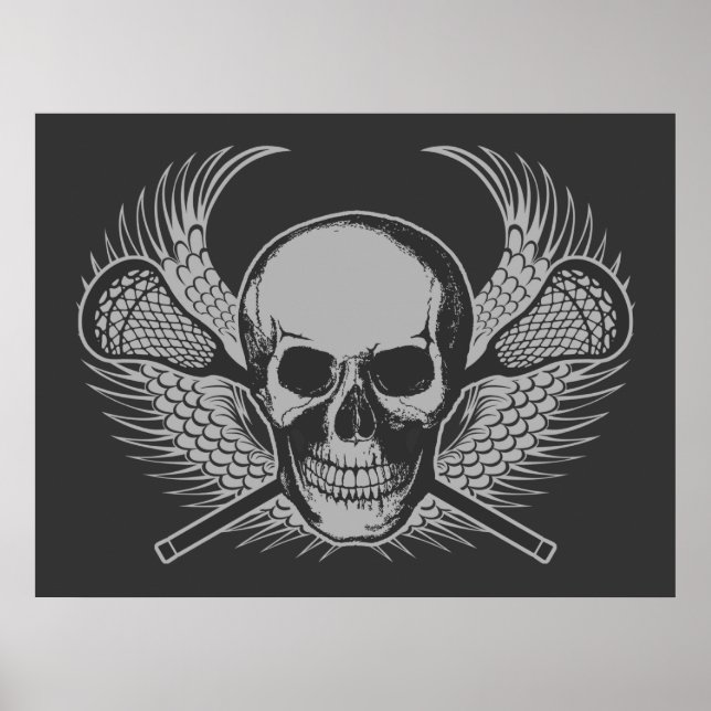 Lacrosse Skull poster (Frente)