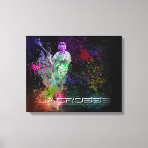 Lacrosse Splatter Splatter Canvas