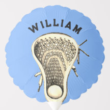 Lacrosse Sports Light Blue Balloon