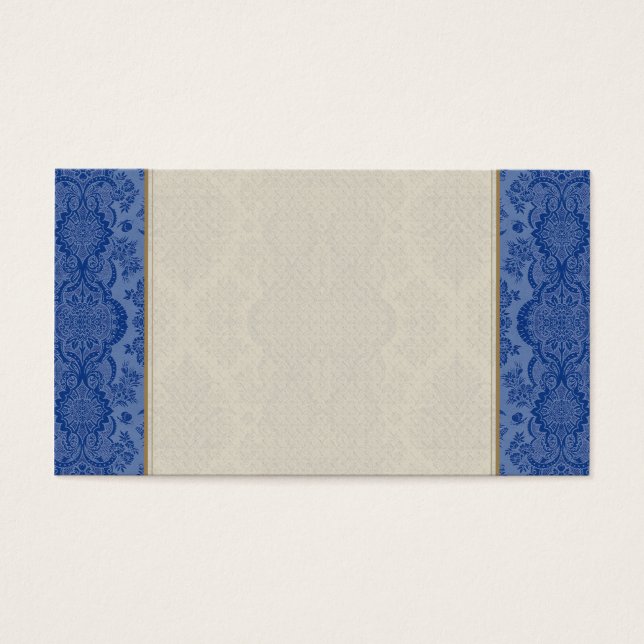 Lacy Vintage Floral em Azul Médio (Frente)