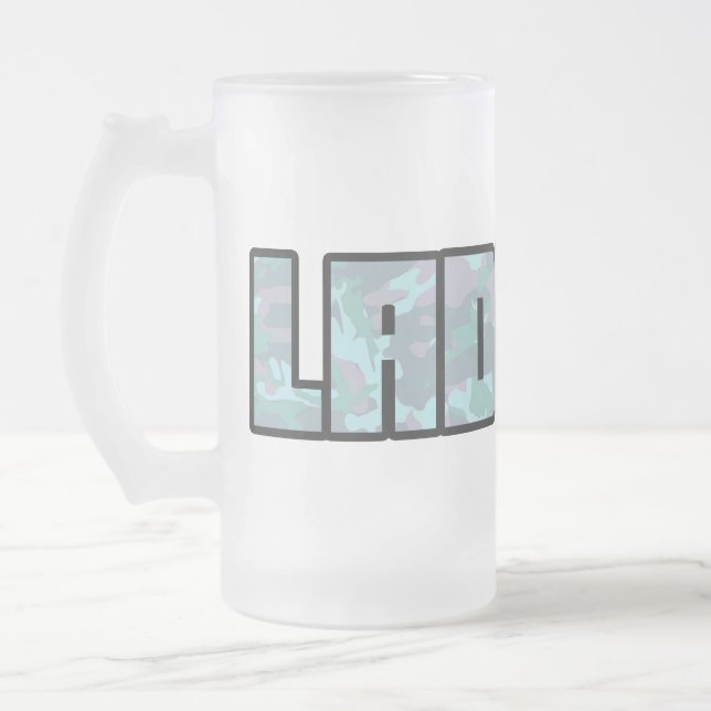 "Ladette", caneca urbana azul e preto, caneca de c (Esquerda)