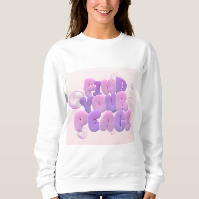 Ladies Long-Sleeve Top Find Your Peace - Cozy Pink (Frente)