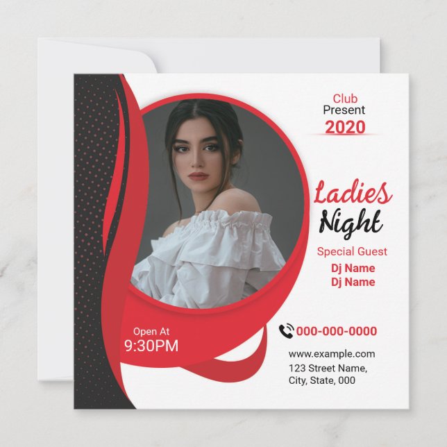 Ladies Night Club Flyer Template (Frente)