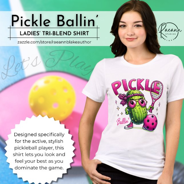 Ladies' Pickle Ballin' Tri-Blend Shirt (Criador carregado)