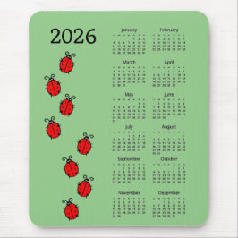 Ladiy Bugs Calendário 2026 Mousepad