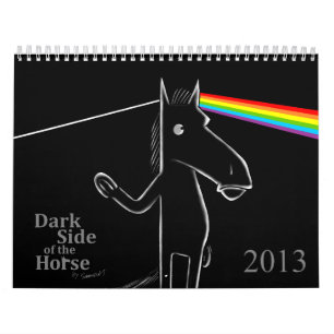 Lado 2013 escuro do calendário de parede do caval
