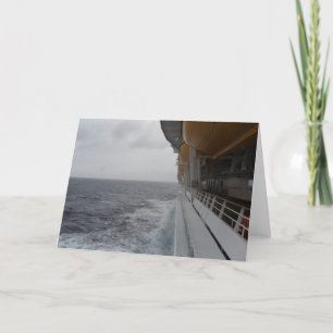 Lado do navio cruzeiro em movimento Foto e cartão