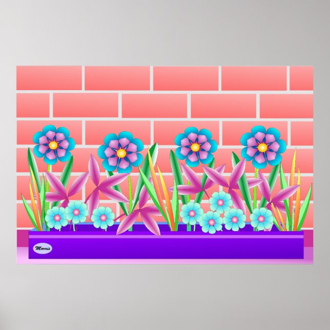 Lado ensolarado do poster do jardim (Frente)