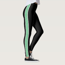 Lado Verde Lado Branco Lado Preto Leggings Suas Co
