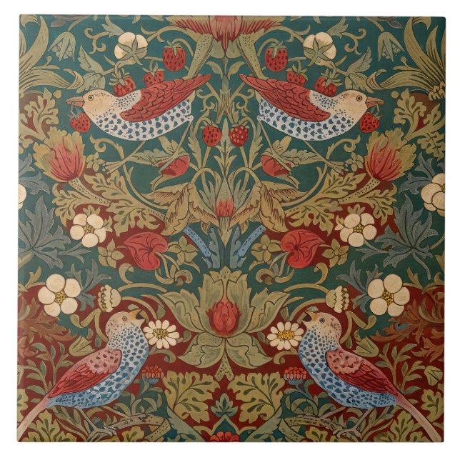 Ladrão de Morango Morris Azul Verde Vermelho Arte  (Frente)
