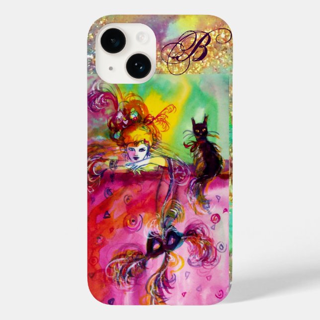 LADRE COM GATO PRETO E MONograma de Mascarada de M (Verso)