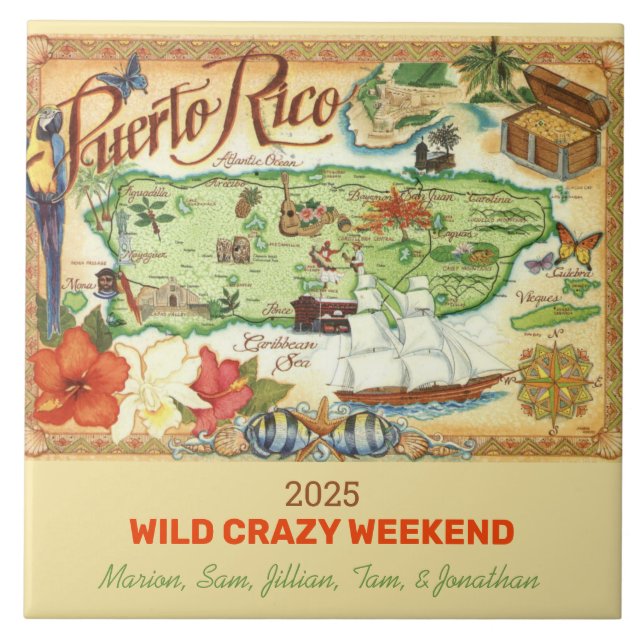 Ladrilho de Memória de Porto Rico (Frente)