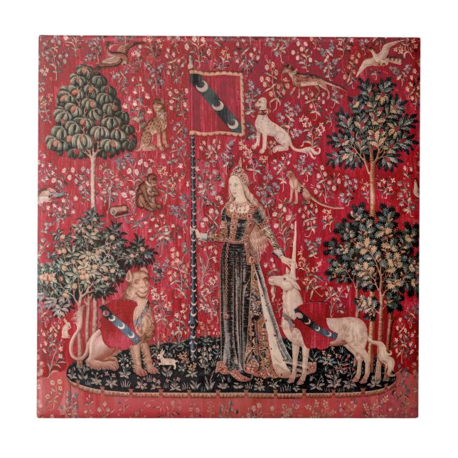 Lady and Unicorn Medieval Tapestry Touch (Frente)