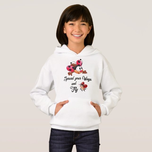 Lady Bug "Espalhe Suas Asas" Hoodie (Frente Completa)