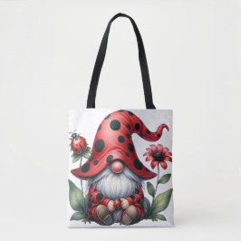 Lady Bug Gnome Tote Bag