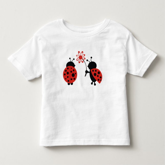 Lady Bugs Com Camisa De Flor Todler (Frente)