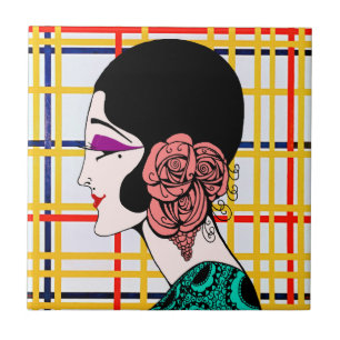 Lady Elegance sobre Nova York do Mondrian