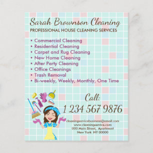 Lady House Keeper Maid Janitorial Clearing Flyer