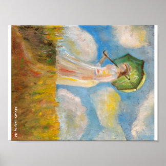 Lady Impressão do Monet