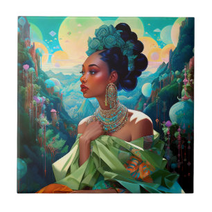 Lady In Surreal World African American Art
