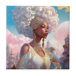 Lady In Surreal World African American Art