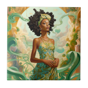 Lady In Surreal World African American Art