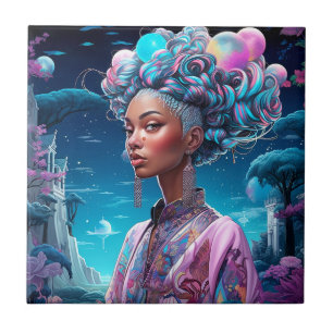 Lady In Surreal World African Art Role