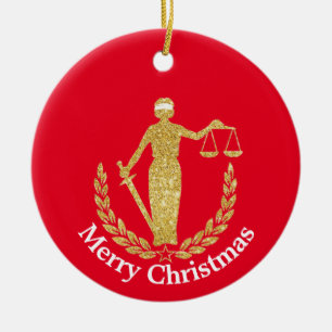 Lady Justice Enfeites de natal