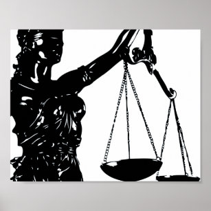 Lady Justice Poster Scales Of Justice Impressão La