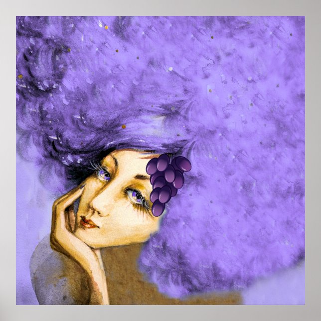 Lady Merlot Art Poster (Frente)