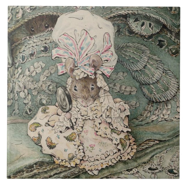 Lady Mouse em um Boné Mob (por Beatrix Potter) (Frente)