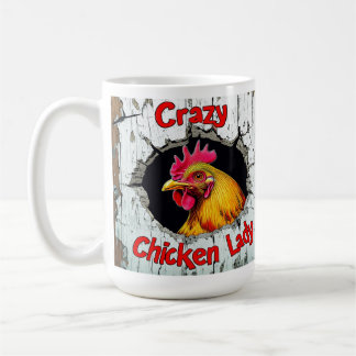 Lady Mug de Frango Louca, Adora Presente de Xícara