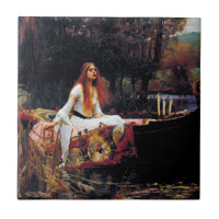 Lady Of Shallot no Azulejo de Arte da Waterhouse d