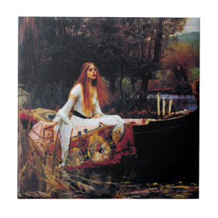 Lady Of Shallot no Azulejo de Arte da Waterhouse d