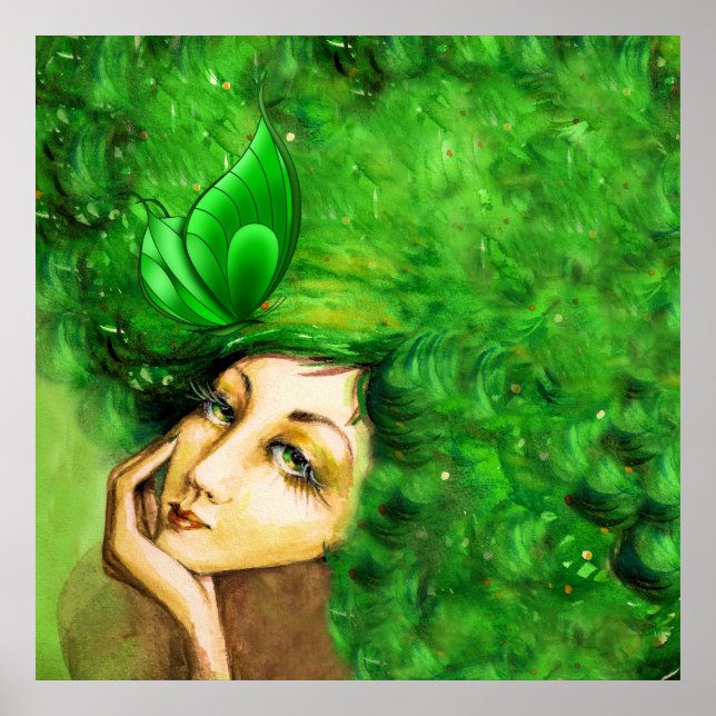 Lady Papilionem Art Poster (Frente)