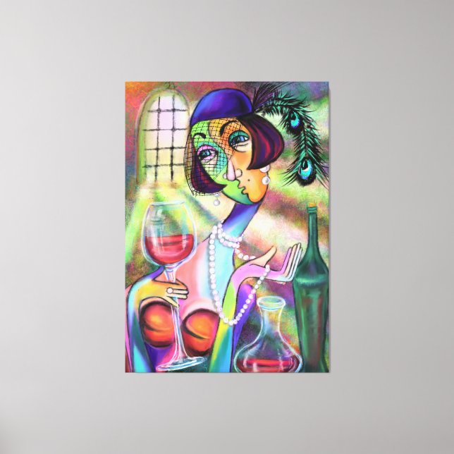 Lady Pearl Canvas Imprimir Estilo de Arte Moderna (Frente)