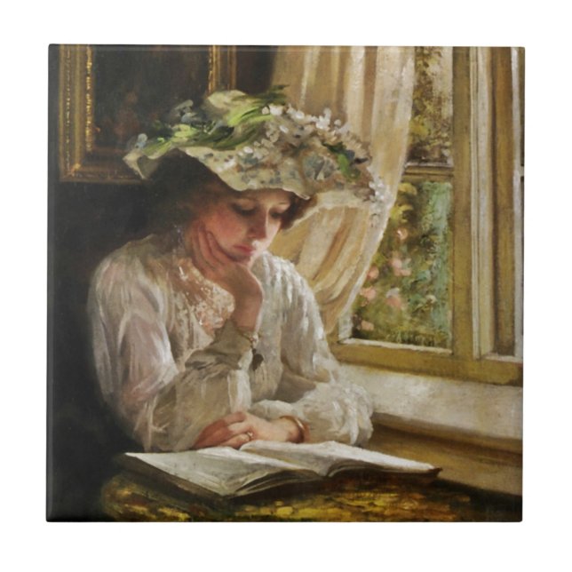 Lady Reading por uma janela (Frente)