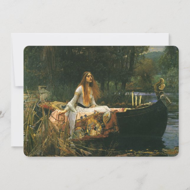Lady Shalott On Boat por John William Waterhouse (Frente)