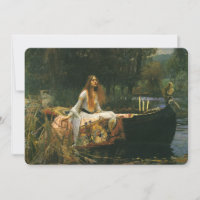 Lady Shalott On Boat por John William Waterhouse